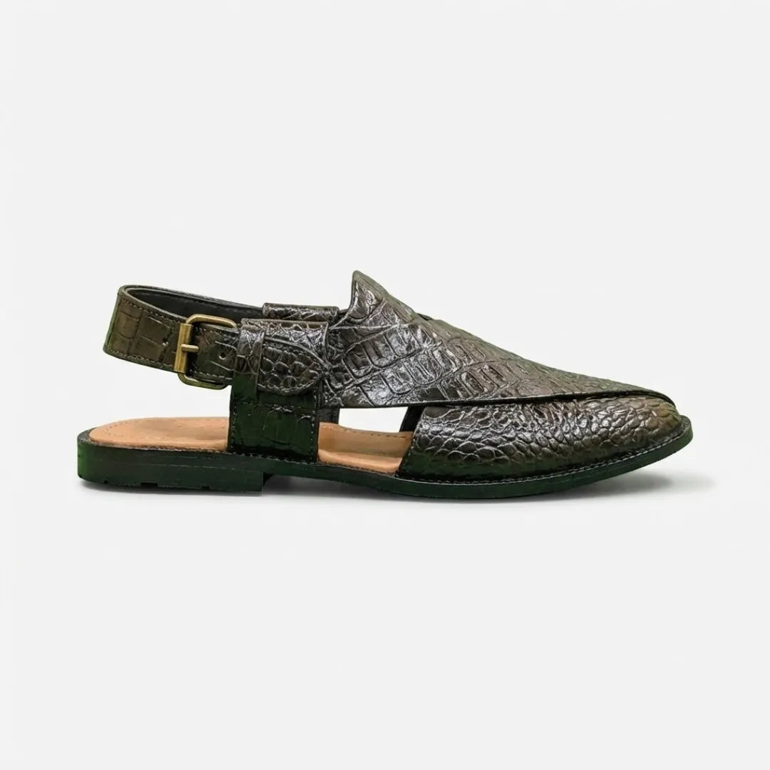 Alligator Brown Sandal (S 318)